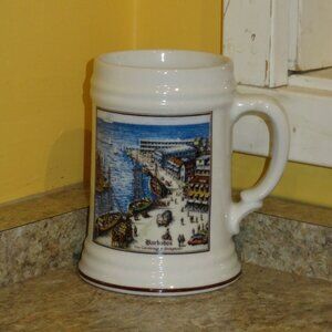 Barbados Scene Mug Porcelain Vintage (K771)